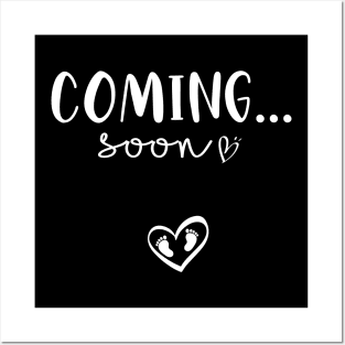 Coming Soon Announcement Pregnancy Posters and Art